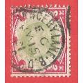 England Queen Victoria SG214 1900 1s- Used- Cancel- Postmark- Post Mark-Thematic