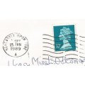 England-1989- Domestic Mail- Cover- FDC- Cancel- Used- Postmark- Post Mark