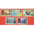 Jersey 1976 Definitive Issue- MNH- Set- Thematic- Buildings- Flags- Sail Boat- Map- Symbols- History