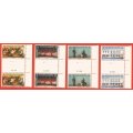 Bailiwick of Guernsey-MNH-Gutter Set-1979-Guernsey Post Office 10th Anniv-Thematic-Transport-Vehicle