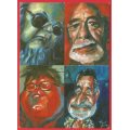 Postcard- Post Card- Unused- Thematic- Art- Painting- Faces
