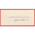 Union of SA-Volkskas Beperk-Cheque-1960-Postmark-Cancel