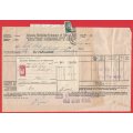 Union of SA-Atlantic Refining Company Of Africa Ltd(BP)-Invoice+DrumandCash Receipt-1945-Postmark