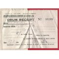 Union of SA-Atlantic Refining Company Of Africa Ltd(BP)-Invoice+DrumandCash Receipt-1945-Postmark