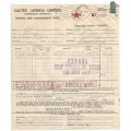 Union of SA-CALTEX AFRICA LIMITED-InvoiceandConsignment Note-1945-Postmark