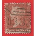 England-Penny Red- SG24 Die 2 small crown Perf 14. Blued paper