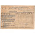 Union of SA-South African Railways and Harbours Consignment Note Per Goods Train-No 550