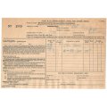 Union of SA-South African Railways and Harbours Consignment Note Per Goods Train-No 1969