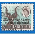 Southern Rhodesia-3d-Independence 11th November 1965-Cancel-Used-Thematic-Famous Person