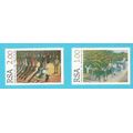 RSASACC949-950 Gerhard Sekoto -MNH-1993-Thematic-Transport-Cart-Fauna