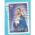 Rhodesia-3c-Christmas-Used-Cancel-Thematic-Christmas-Famous Person