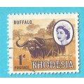 Rhodesia-1d-Buffalo-Used-Cancel-Thematic-Fauna-Buffalo