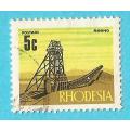 Rhodesia-5c-Mining-Used-Cancel-Thematic-Mining