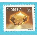 Rhodesia-5c-Citrine-Used-Cancel-Thematic-Stones-Citrine