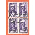 Union of South Africa-SACC 98-2d-War Effort Reduced Size-Block-Cancel-Used-Thematic-War