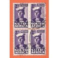 Union of South Africa-SACC 98-2d-War Effort Reduced Size-Block-Cancel-Used-Thematic-War