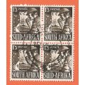 Union of South Africa-SACC103/a -1s3d-War Effort -Block-Cancel-Used-Thematic-War