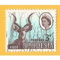 Rhodesia-3d-Cancel-Used-Thematic-Fauna-Kudu