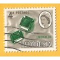 Rhodesia-4d-Cancel-Used-Thematic-Industry-Emeralds
