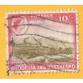 Rhodesia and Nyasaland-10/-Cancel-Used-Thematic-Scenery