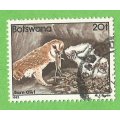 Botswana-20t-Used-Cancel-Thematic-Fauna-Birds-Owls