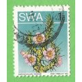 South West Africa-1c-Used-Cancel-Thematic-Flora