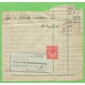Union of South Africa-Receipt-Cancel-On Paper-Thematic-Famous Person