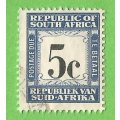 Republic of South Africa SACC53a 1962 -5c-Used-Cancel-Thematic-Postage Due