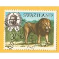 Swaziland-3c-Used-Cancel-Thematic-Fauna-Lion