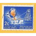 RSA-First Definitive-2c-Pouring Gold-Used-Cancel-Thematic-Industry-Mining- Floating Gold Variety