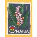 Ghana -1/-Used-Cancel-Thematic-Flora-Flowers