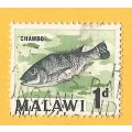 Malawi -1d-Used-Cancel-Thematic-Fauna-Fish