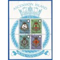 Ascension Island 1973 Royal Naval Crests-Used-M/S-1973-Thematic-Royal Naval Crests