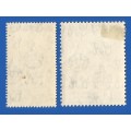 Falkland Islands 1948 The 25th Royal Wedding Anniversary - MM- 2½d and 1/- Thematic- Famous People