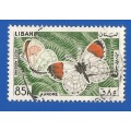 Lebanon 1965 Airmail - Butterflies - Used- 85p- Thematic- Fauna- Butterflies