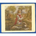 Vintage-Collectable-1xCigarette/Tobacco Card-Famous works of Art-No11-A Young Knight Kneeling