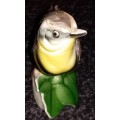 Capri - Hand pained bird with real feathers. Collectable - Ornament