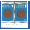 Bailiwick Of Guernsey1979 coins se tenant printing -Control Block-MNH-Thematic-Coins-Symbol