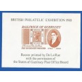 Bailiwick Of Guernsey-1980 Philatelic exhibition -M/S-Imperforated-MNH-Thematic-Famous Person