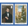 Bailiwick Of Guernsey-1980 Christmas Stamps -MNH-Thematic-Art-Painting-Buildings-Famous Person