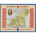 Guernsey 1987 The 200th Anniversary of the Duke Of Richmond´s map-M/S-MNH-Thematic-Famous Person-Map