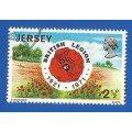 Jersey 1971 The 50th Anniversary of the British Legion -2½p-Used-Thematic-Flora-Symbol