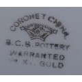 Oriental-Saucer-Coronet China-B.C.R. Pottery