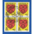 Jersey 1981 Definitive Issue -16p-Block-Used-Thematic-Symbol