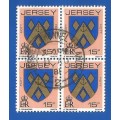 Jersey 1981 Definitive Issue-15p-Block-Used-Thematic-Symbol