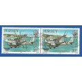 Jersey 1984 Airplanes -Pair-Used-Thematic-Transport-Plane