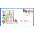 RSA-S A Army-FDC-Cover-No8-Signed-1987-Sandton Commando-No389of6000-Thematic-Army-Military