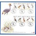RSA-World Environment Day-SACC6.61+6.62-1997-FDC-Cover-Thematic-Waterbirds