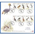 RSA-World Environment Day-SACC6.61+6.62-1997-FDC-Cover-Addressed-Thematic-Waterbirds