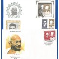 RSA-Mahatma Gandhi Commemoration-SACC6.23b+6.23a-1995-FDC-M/S-Cover With Indian FDC